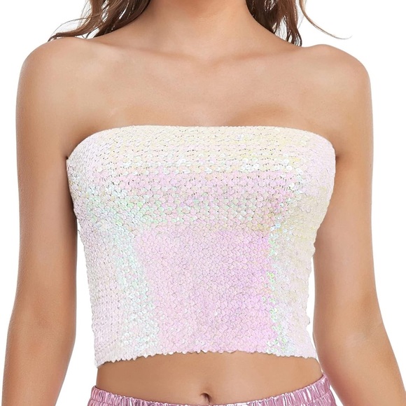 Iridescent Sequin tube top - Picture 2 of 5